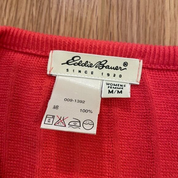 NWOT Eddie Bauer Knit Sweater Zip-Up in Pink - M - Picture 5 of 10